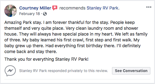 Stanley RV Park in Midland TX - facebook review, rv park reservations