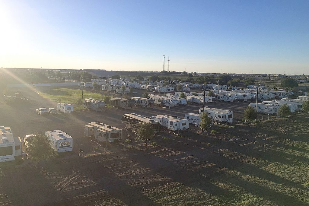 Aerial View of Stanley RV Park in Midland, TX