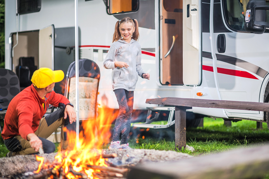 rv park Family Campfire at Stanley RV Park - midland tx rv parks