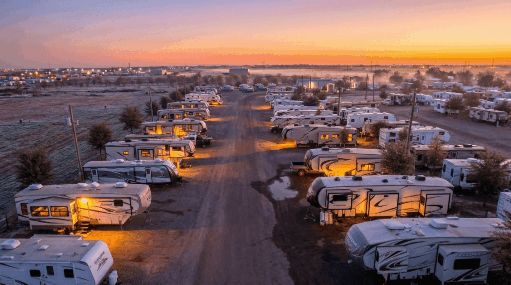 Winter RV Living in Stanley RV Park in Midland, TX